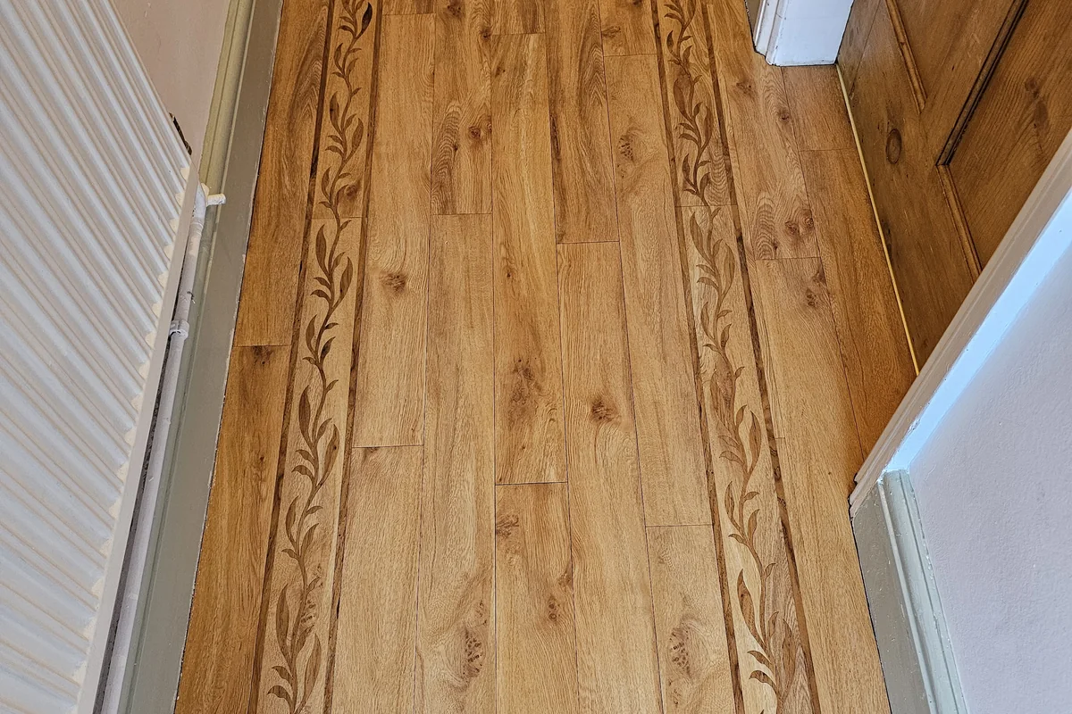 LVT floor after professional cleaning by Exact Clean