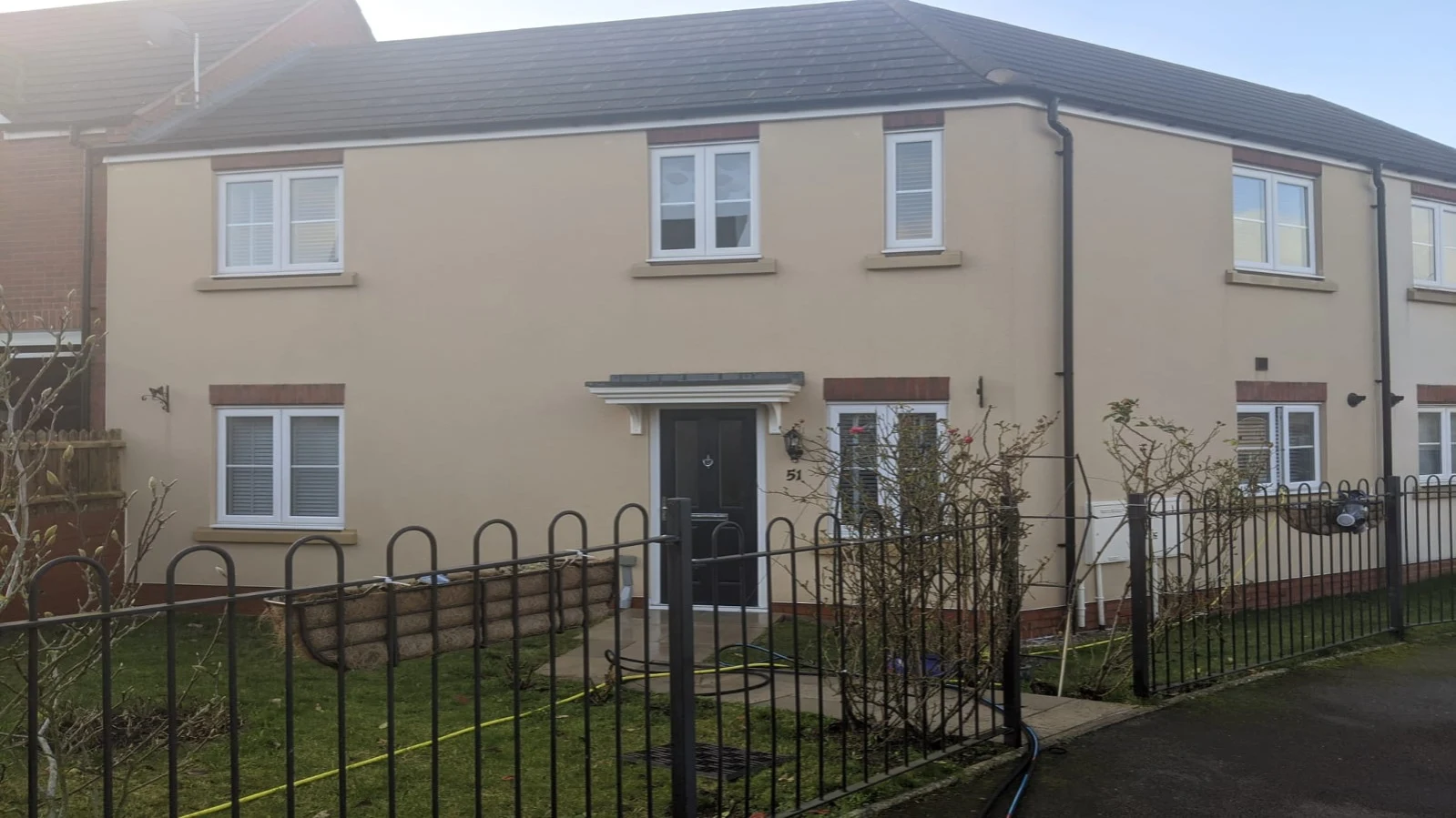 Exterior wall after professional cleaning