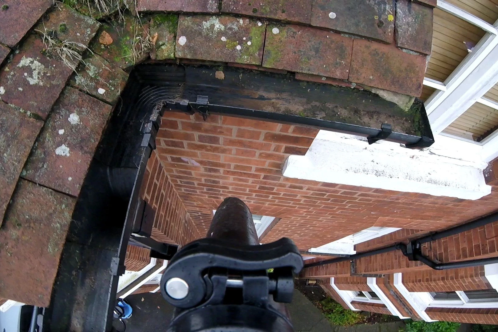 Commercial gutter after professional cleaning by Exact Clean