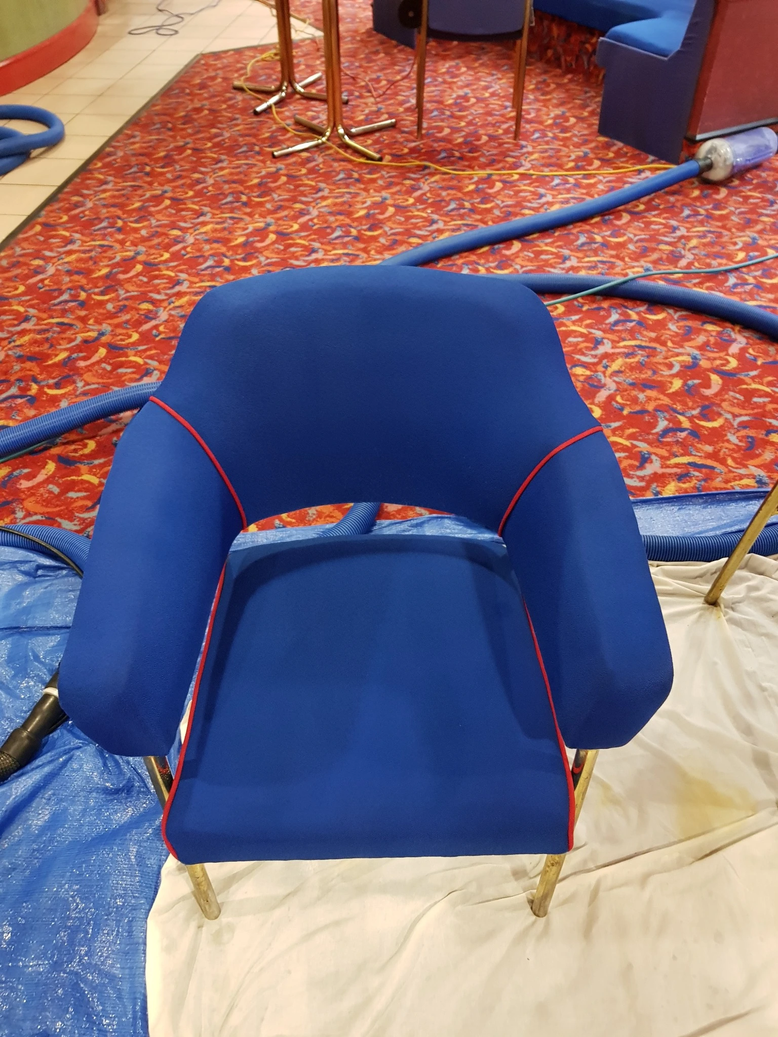 Commercial upholstery after professional cleaning