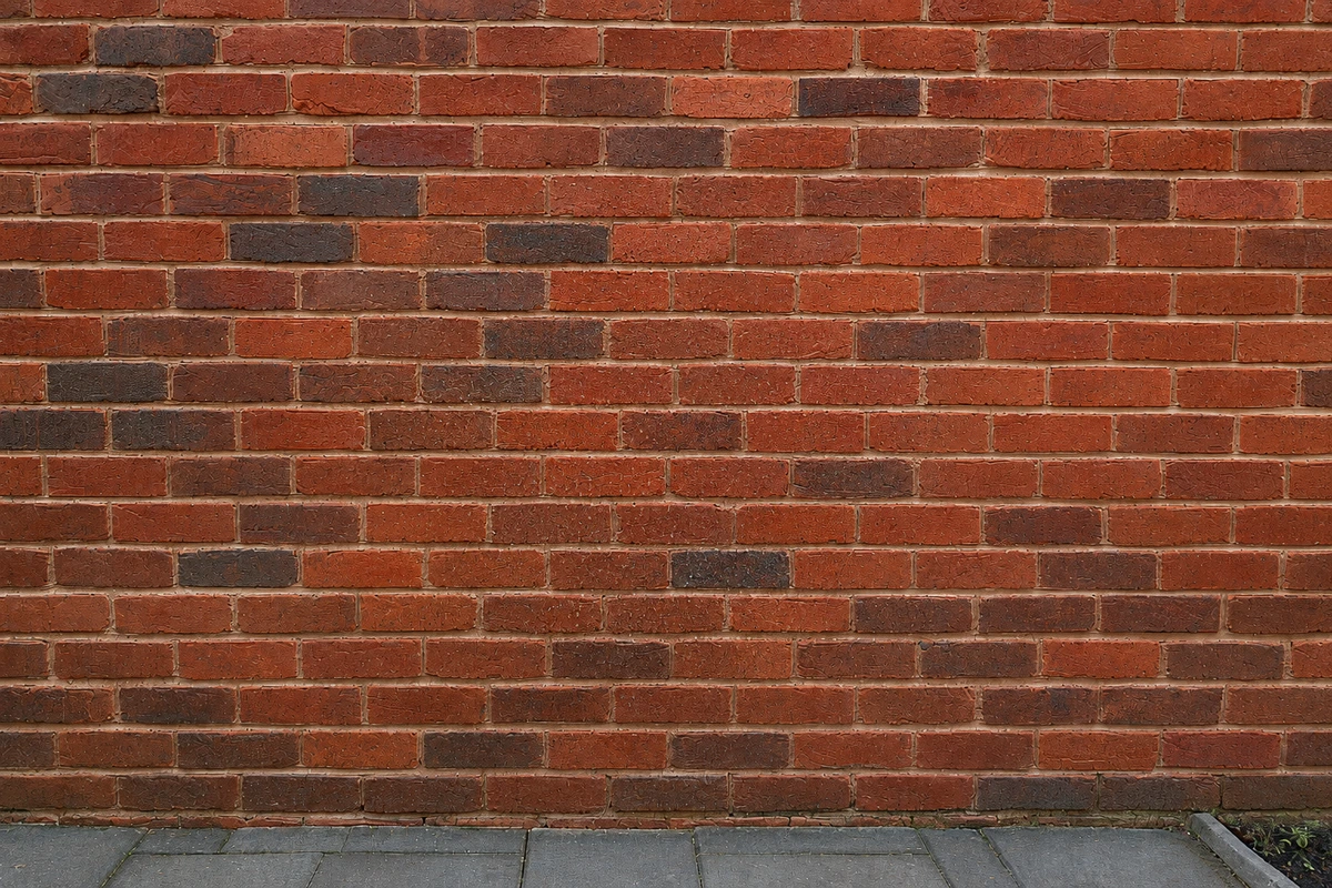 Brickwork after professional water repellent treatment