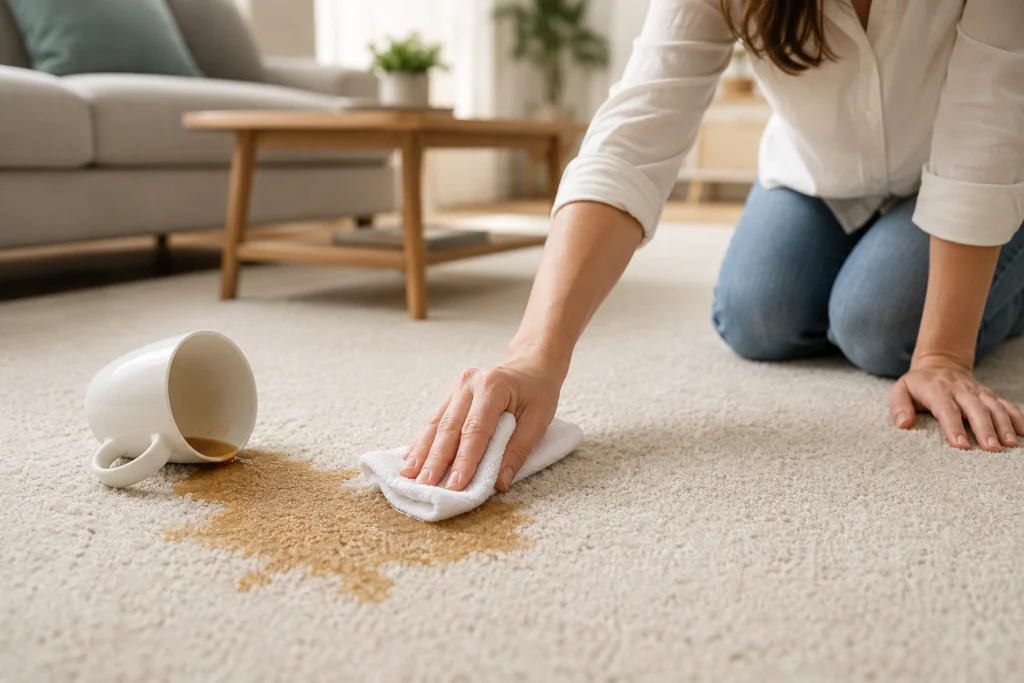 what to do when you spills something on your carpet